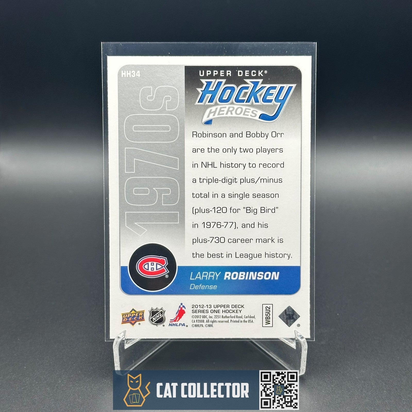 2012-13 UD Series 1 LARRY ROBINSON #HH34 Hockey Heroes