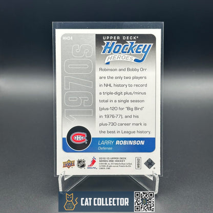 2012-13 UD Series 1 LARRY ROBINSON #HH34 Hockey Heroes