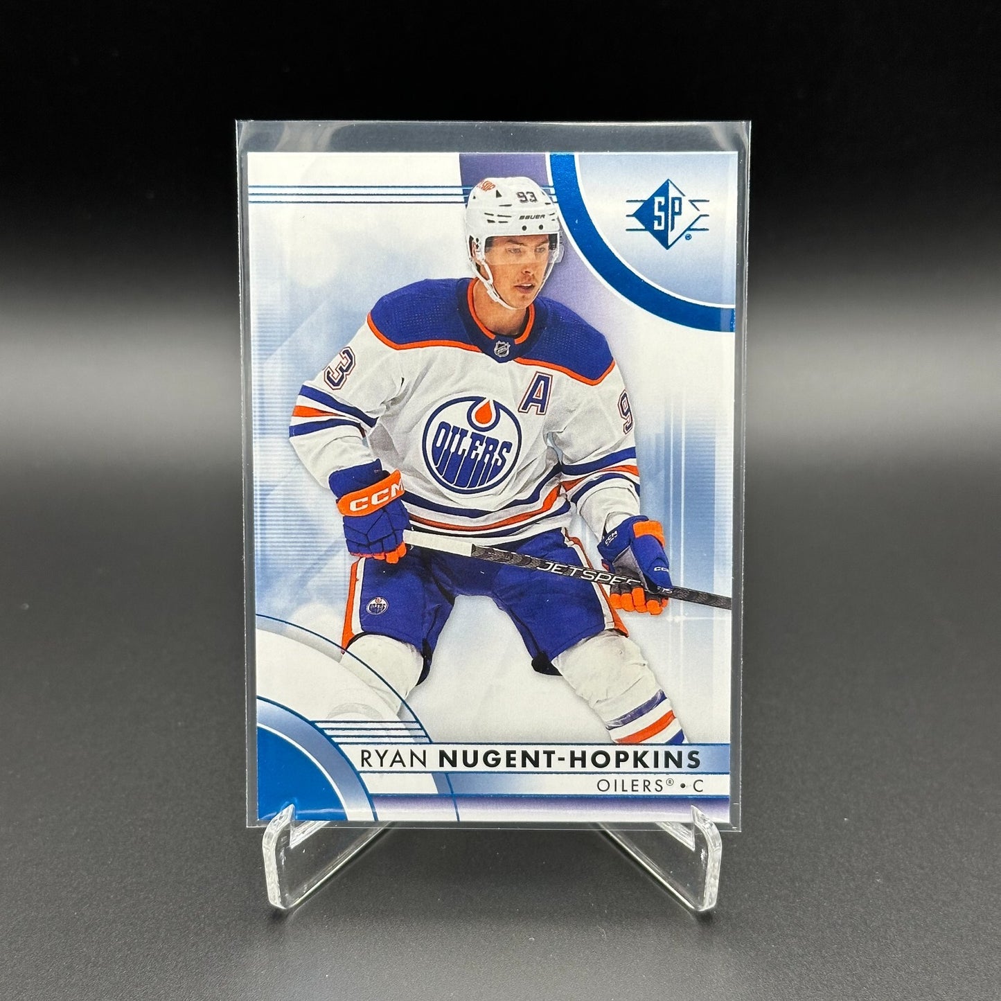2023-24 UD SP Authentic RYAN NUGENT-HOPKINS #43 Blue parallel - Edmonton Oilers