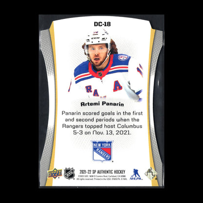 2021-22 UD SP Authentic ARTEMI PANARIN #DC-18 Die-cut - New York Rangers