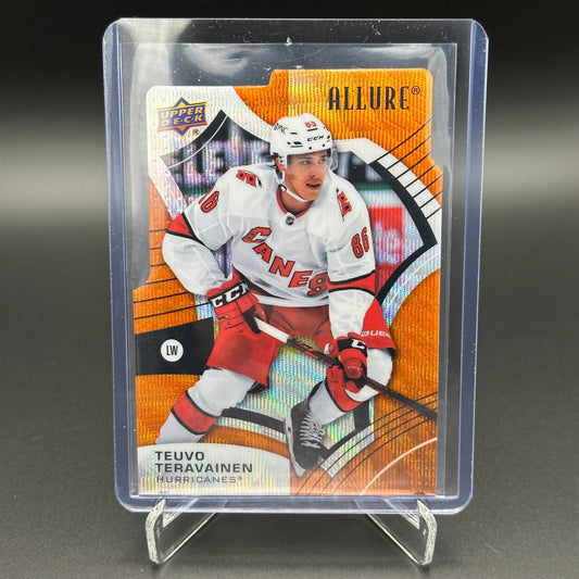 2021-22 UD Allure TEUVO TERAVAINEN #60 Orange Slice Die-Cut Carolina Hurricanes