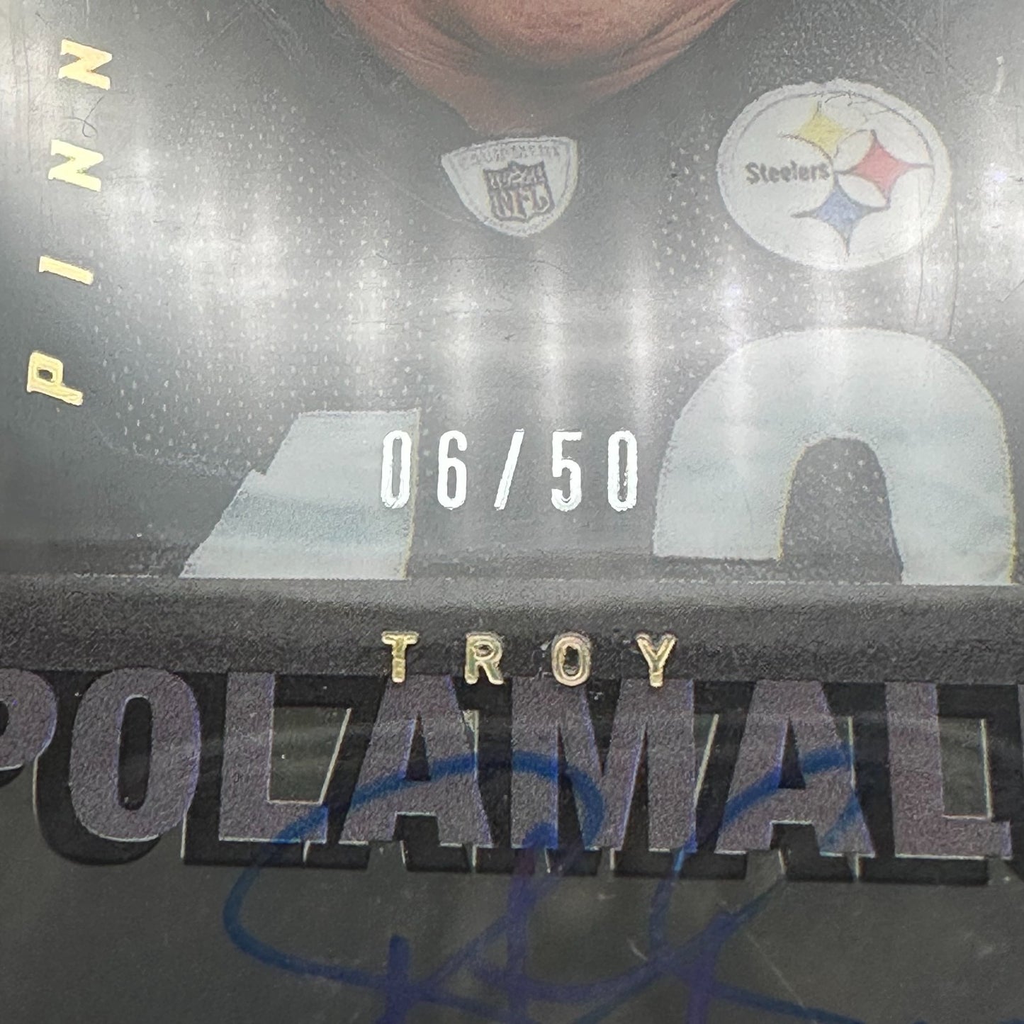 2021 Panini Immaculate TROY POLAMALU #PI-TP Pinnacle Inscriptions Auto 06/50