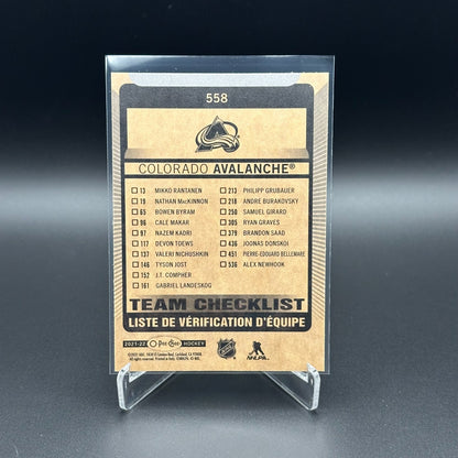 2021-22 O-Pee-Chee COLORADO AVALANCHE #558 Team Checklist