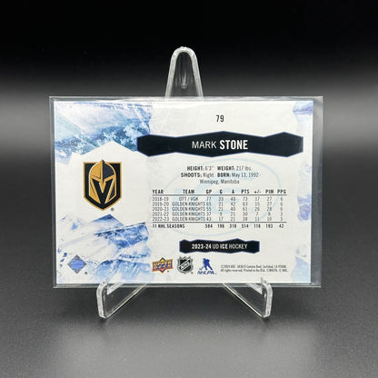 2023-24 UD Ice MARK STONE #79 Purple - Vegas Golden Knights