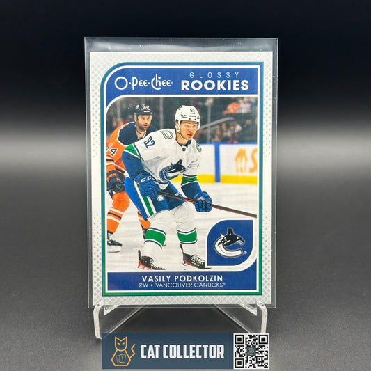 2021-22 UD Series 2 VASILY PODKOLZIN #R-14 O-Pee-Chee Glossy Rookies Silver RC