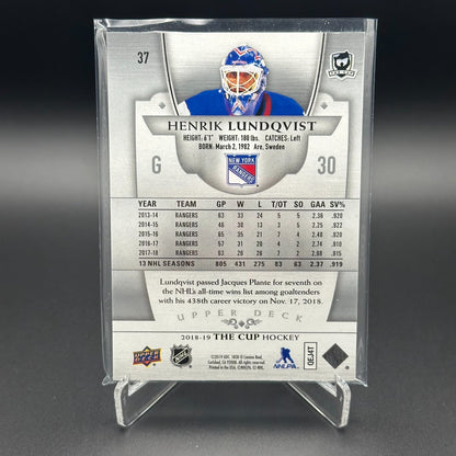 2018-19 Upper Deck The Cup HENRIK LUNDKVIST #37 /249 - New York Rangers