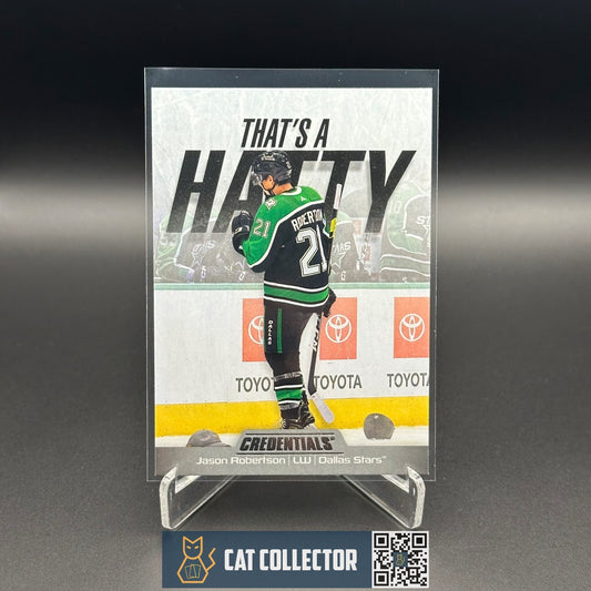2024-25 UD Credentials JASON ROBERTSON #TH-JR That's a Hatty - Dallas Stars