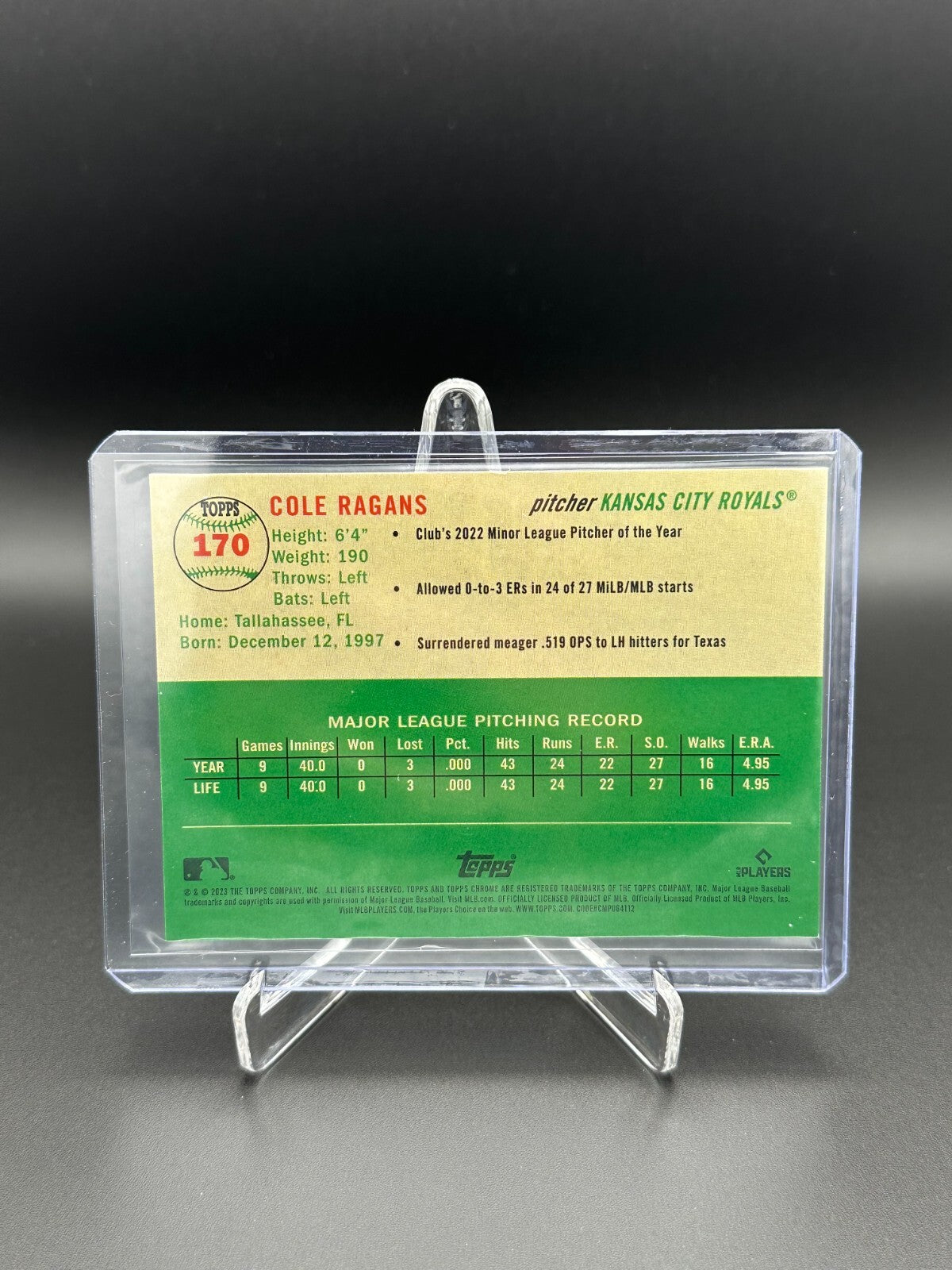 2023 Topps Chrome Platinum COLE RAGANS #170 Orange Wave Refractor RC /25