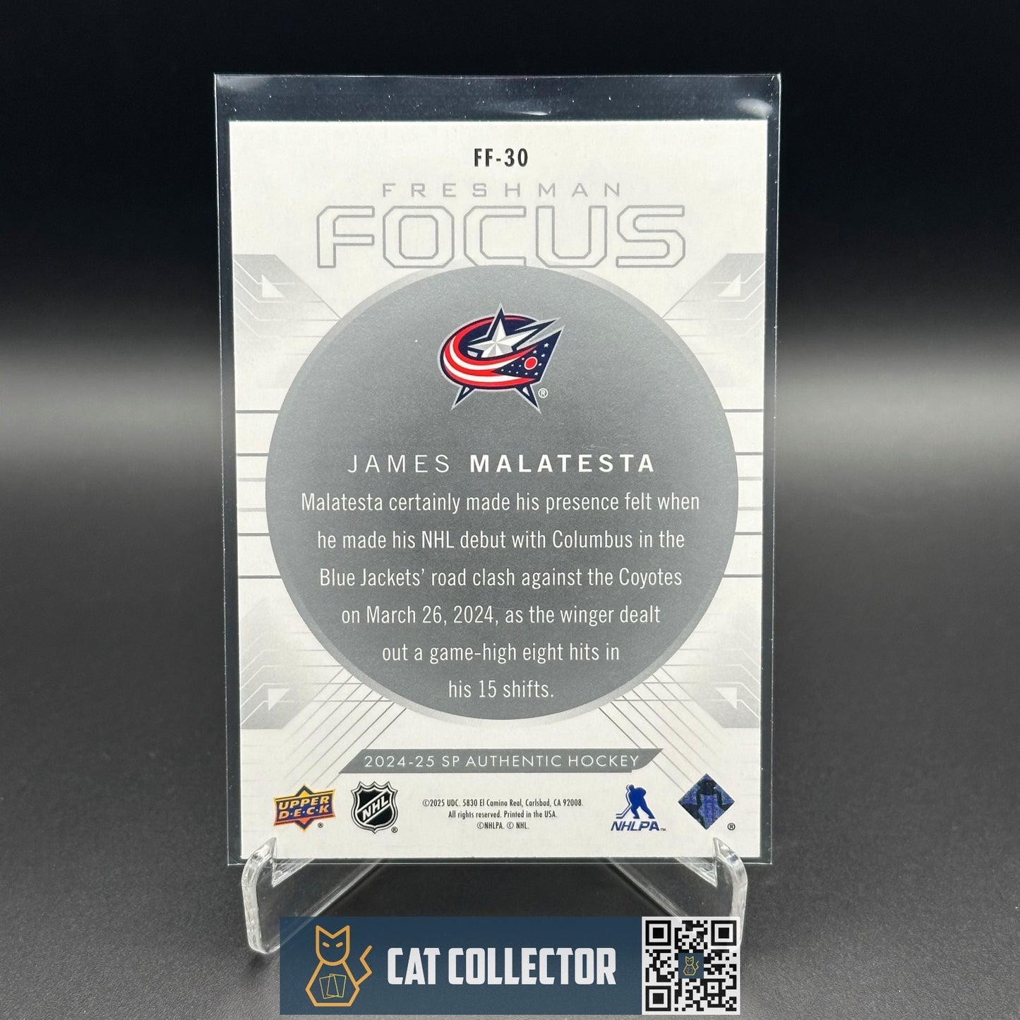 2024-25 UD SP Authentic JAMES MALATESTA #FF-30 Freshman Focus