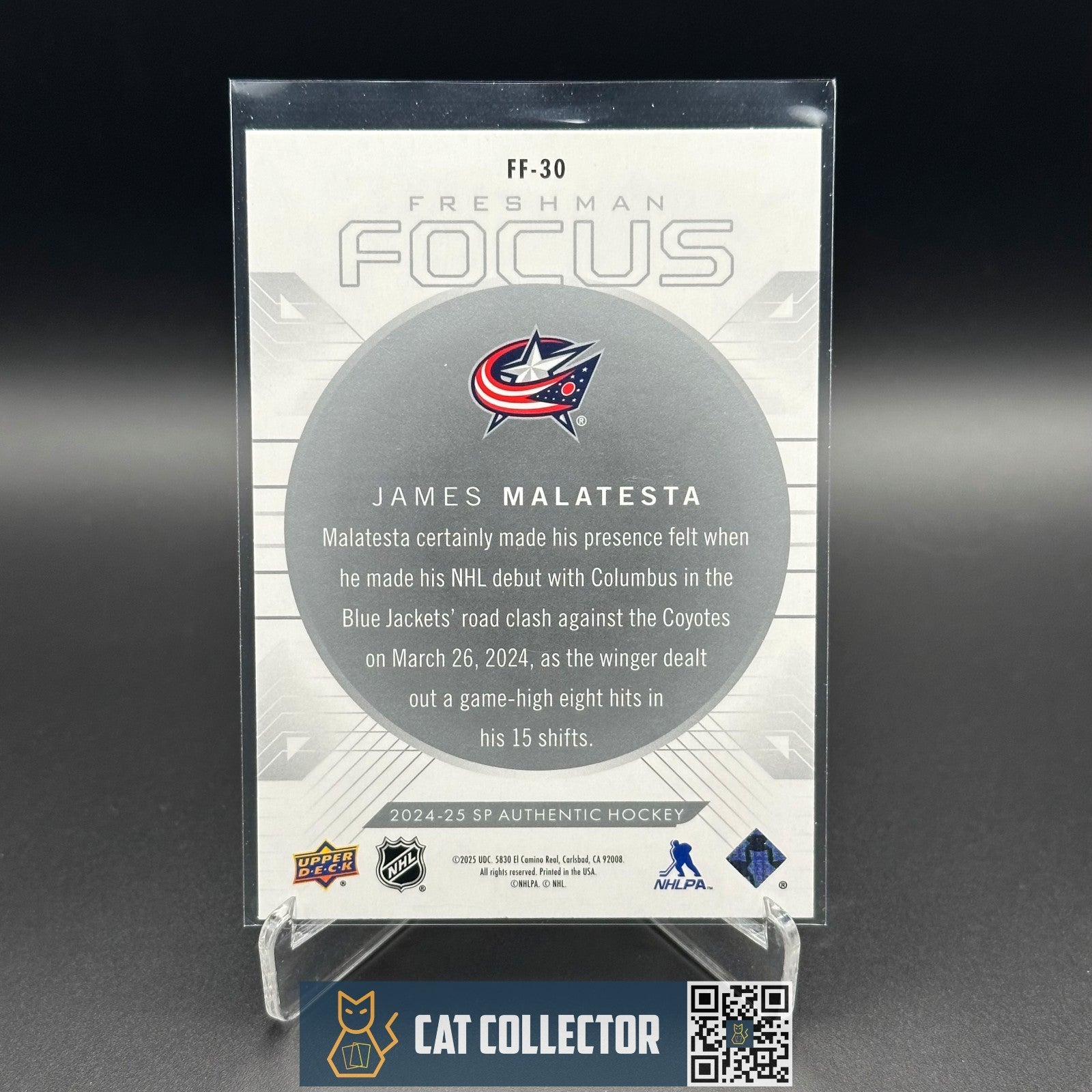 2024-25 UD SP Authentic JAMES MALATESTA #FF-30 Freshman Focus