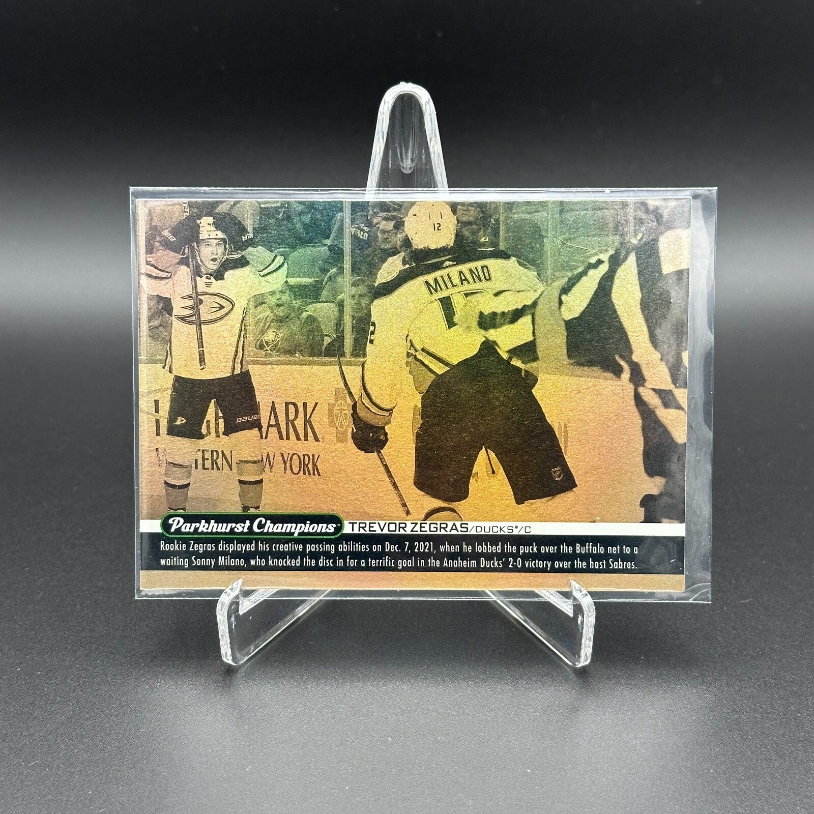 2022-23 UD Parkhurst Champions TREVOR ZEGRAS #WI-33 Wire Image Gold