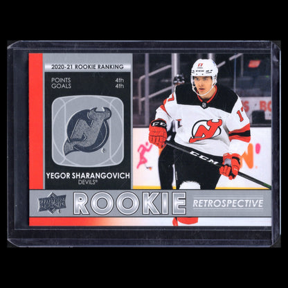 2021-22 UD Series 1 YEGOR SHARANGOVICH #RR-5 Rookie Retrospective - NJ Devils