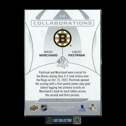 2024-25 UD SP Authentic BRAD MARCHAND / DAVID PASTRNAK #C-4 Collaboration