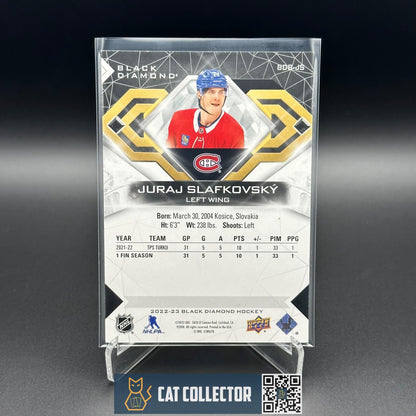 2022-23 UD Black Diamond JURAJ SLAFKOVSKY #BDB-JS Rookie RC /349