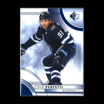 2023-24 UD SP Authentic COLE PERFETTI #63 Blue parallel - Winnipeg Jets