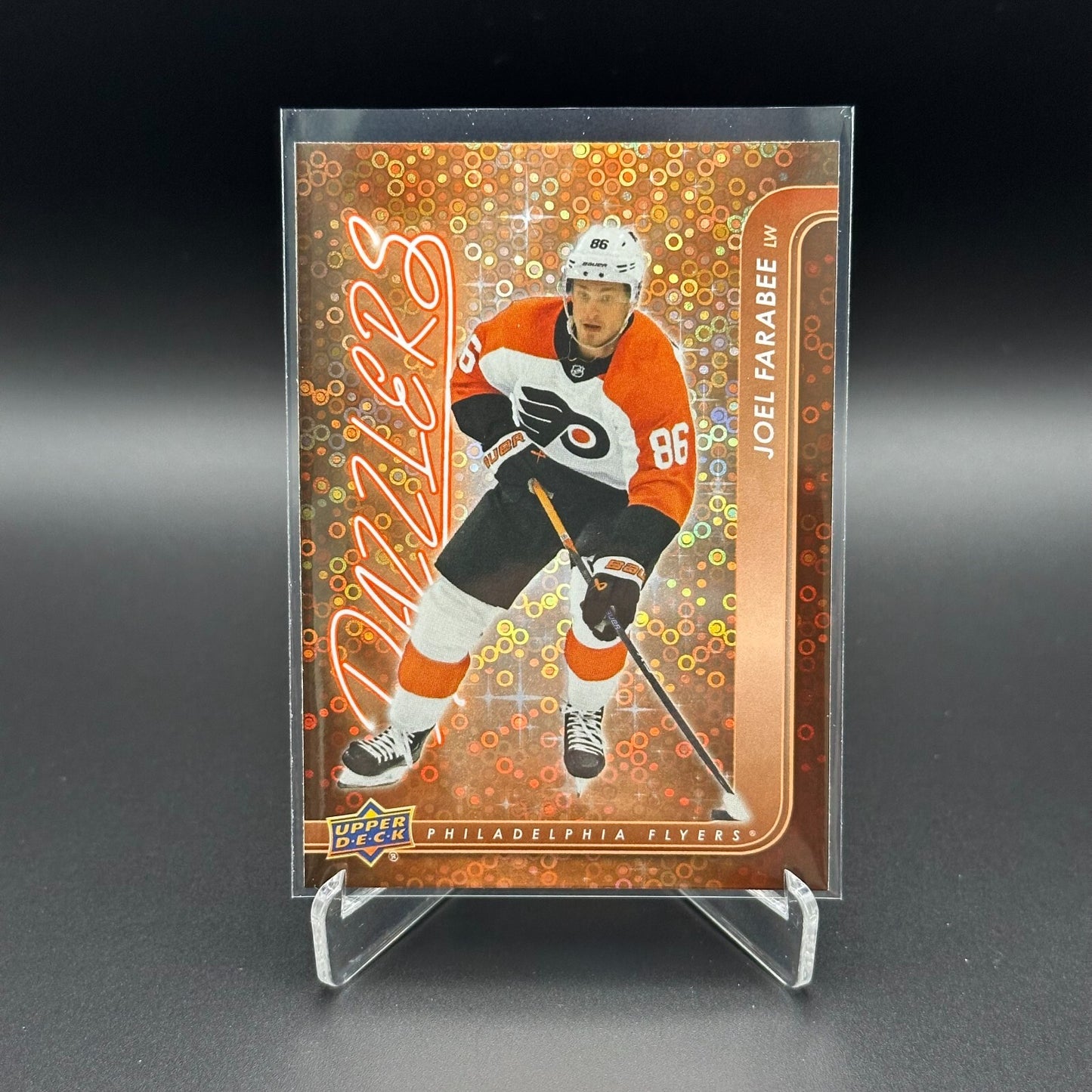 2024-25 UD Series 1 JOEL FARABEE #DZ-5 Dazzlers Orange - Philadelphia Flyers