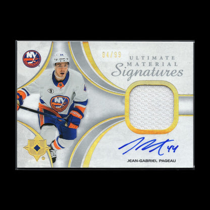 2021-22 UD Ultimate JEAN-GRABRIEL PAGEAU #UMS-JP Material Signatures /99