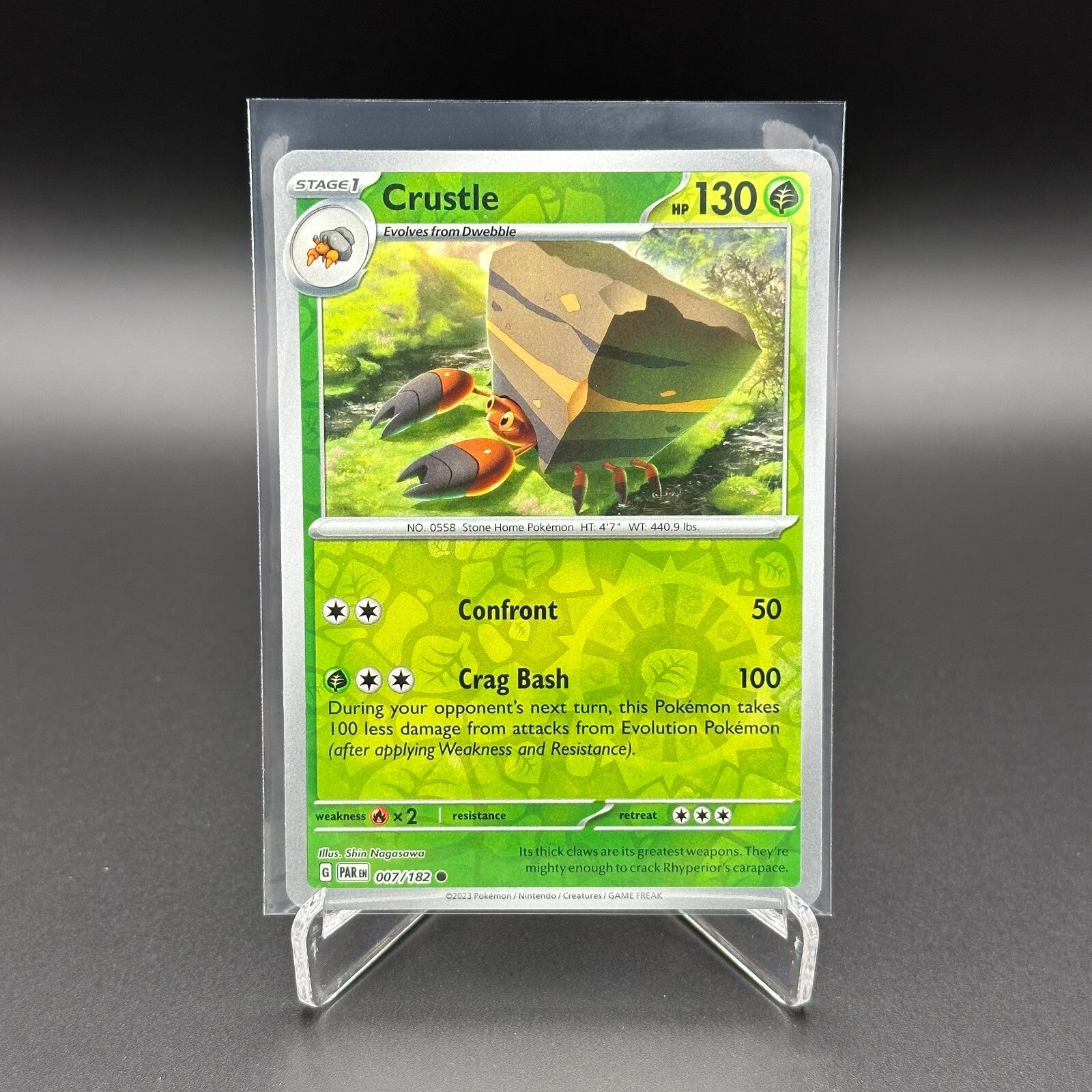 2024 Pokemon TCG Paradox Rift CRUSTLE #7/182 Reverse Holo