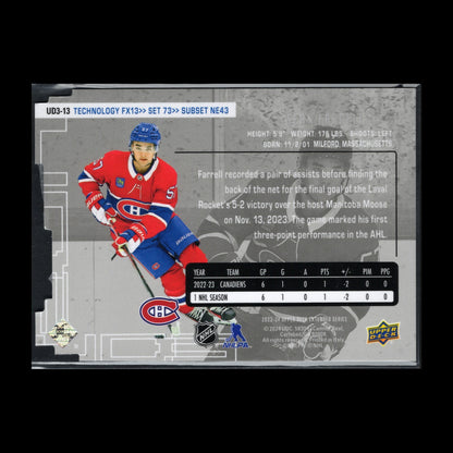2024-25 UD Extended Series SEAN FARRELL #UD3-13 Die-cut 1998-99 UD3 Rookie RC