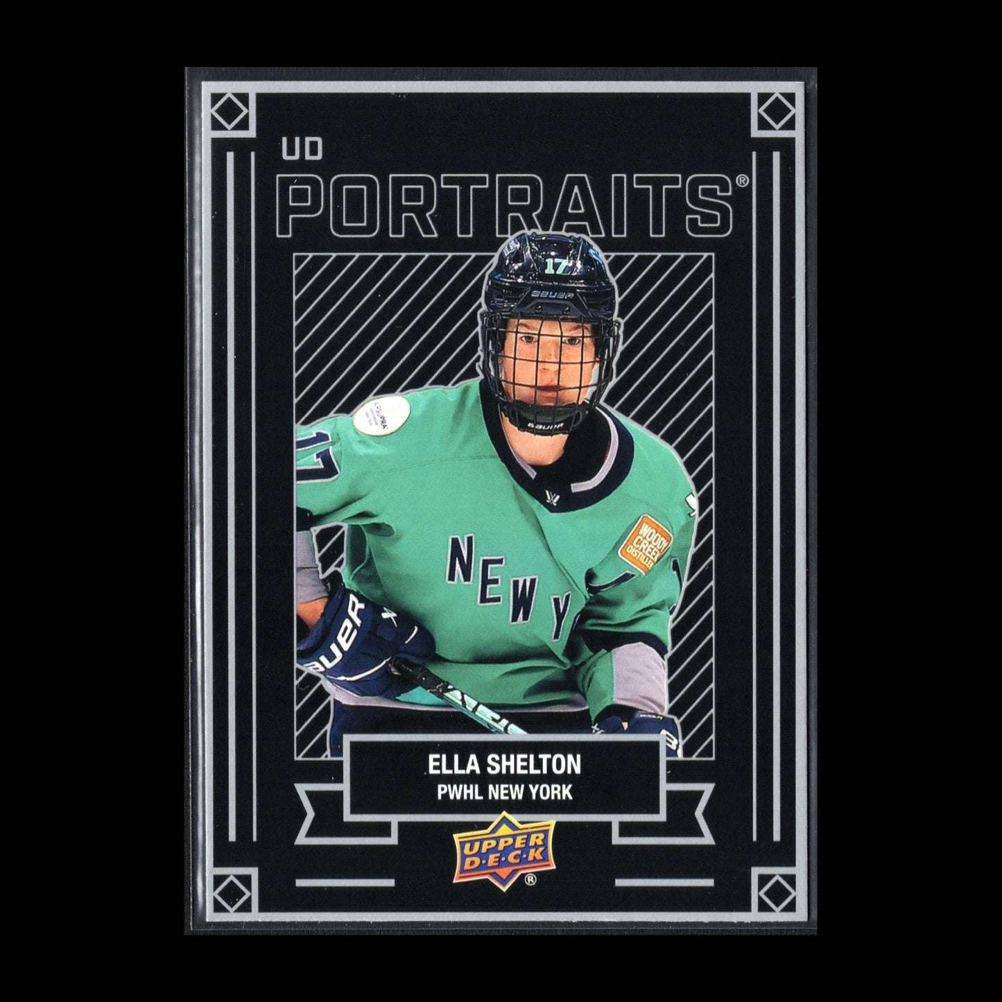 2024-25 UD PWHL ELLA SHELTON #P-10 UD Portraits New York Sirens -  1st Edition