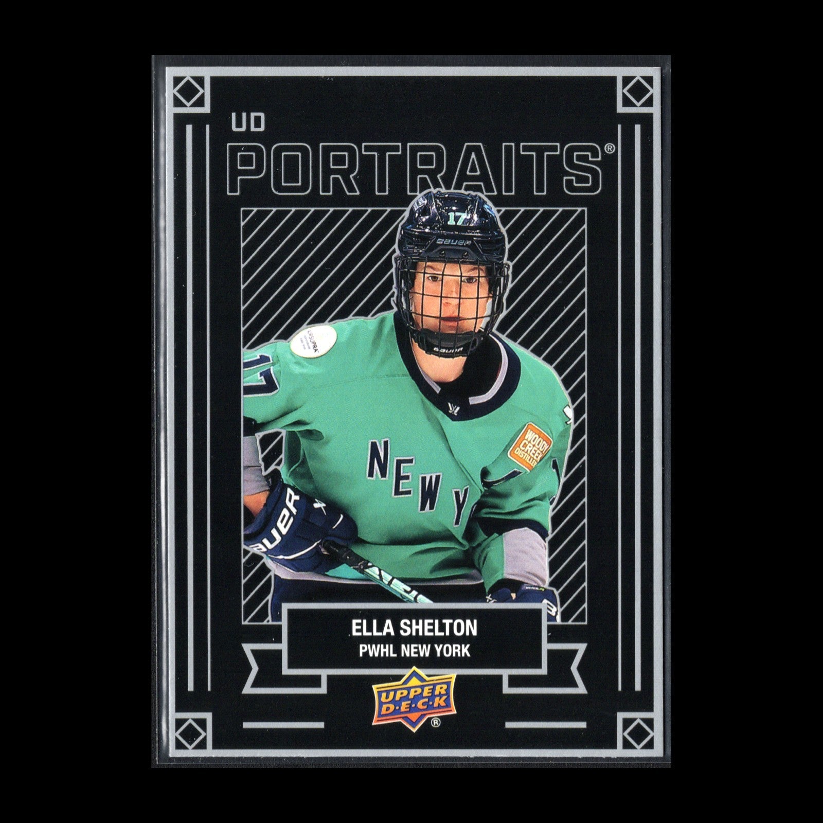 2024-25 UD PWHL ELLA SHELTON #P-10 UD Portraits New York Sirens -  1st Edition