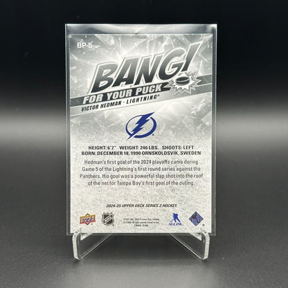 2024-25 UD Series 2 VICTOR HEDMAN #BP-5 Bang for your puck - Tampa Bay Lightning