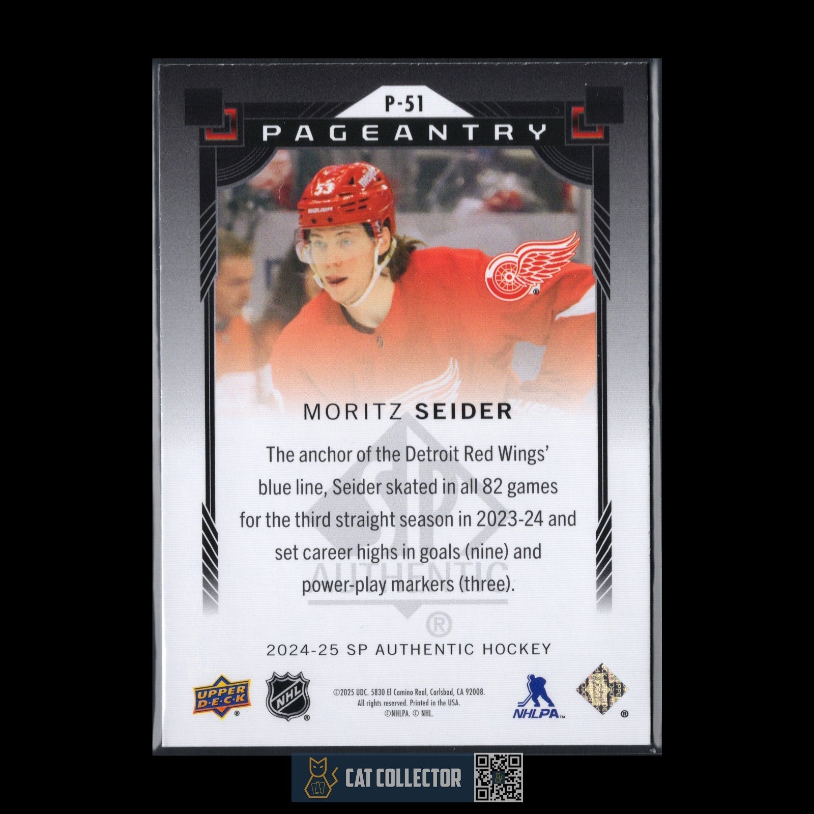 2014-25 UD SP Authentic MORITZ SEIDER #P-51 Pageantry