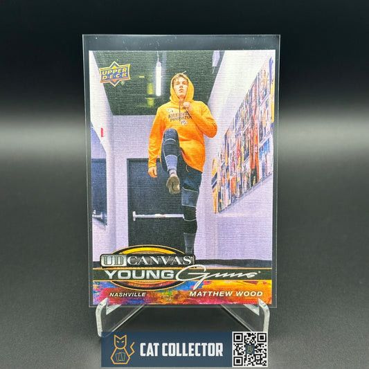 2025-26 UD Series 1 MATTHEW WOOD #C-93 UD Canvas Young Guns Rookie RC