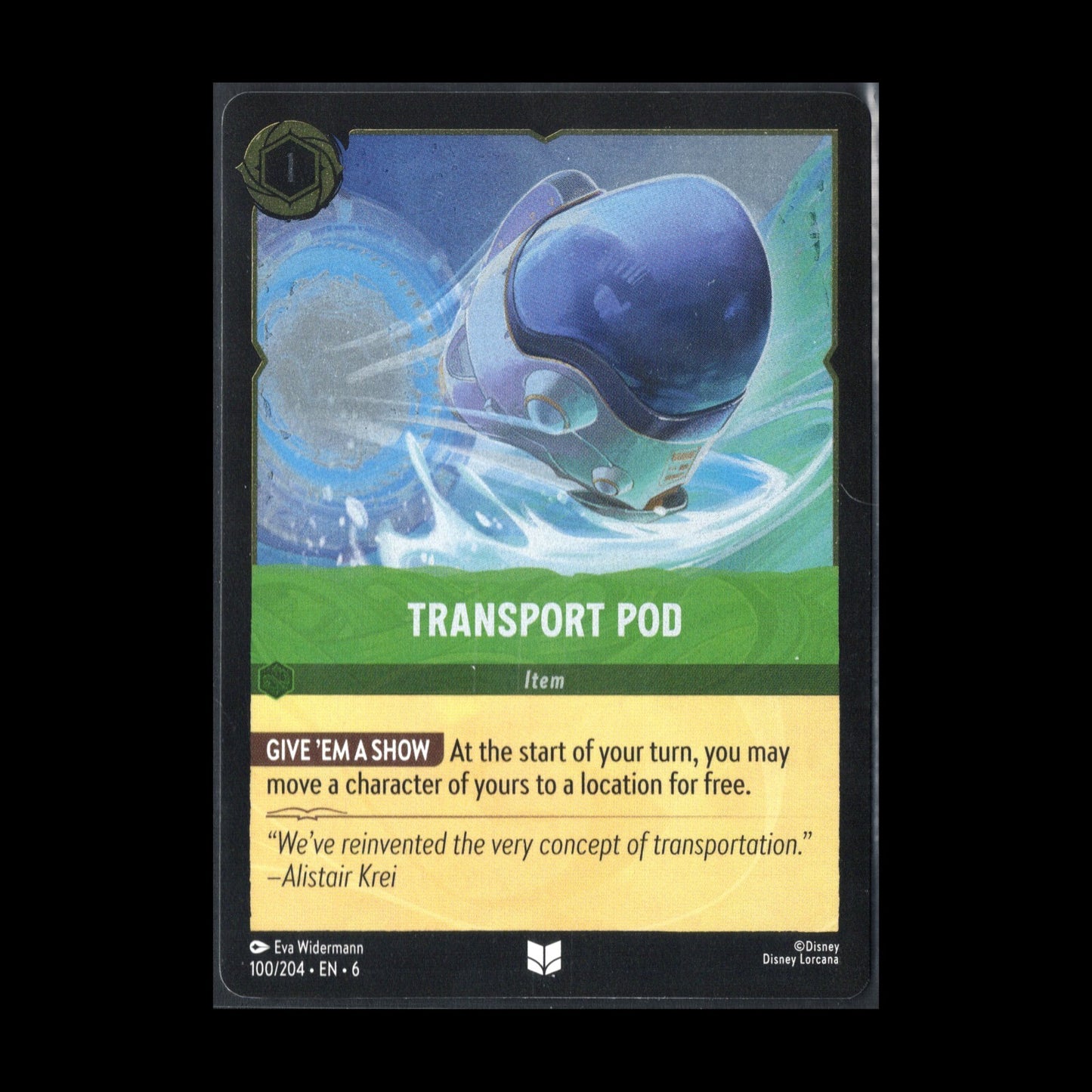 2024 Lorcana Azurite Sea TRANSPORT POD #100 Uncommon Cold Foil