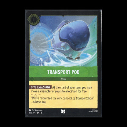 2024 Lorcana Azurite Sea TRANSPORT POD #100 Uncommon Cold Foil