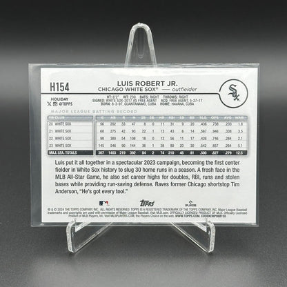 2024 Topps Holiday LUIS ROBERT JR. #H154 Image Variation RC - Chicago White Sox