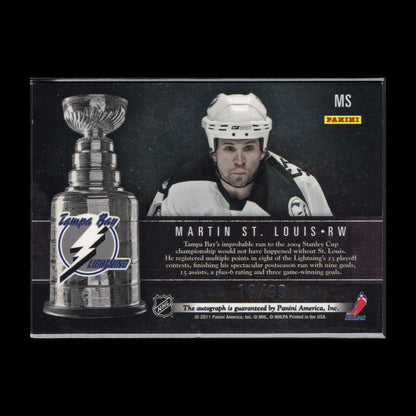 2011-12 Panini Limited MARTIN ST. LOUIS #MS Winners Signatures /99 Hard Signed