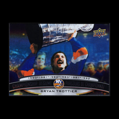 2023 UD Tim Hortons BRYAN TROTTIER #CR-10 Championship Resume - NY Islanders