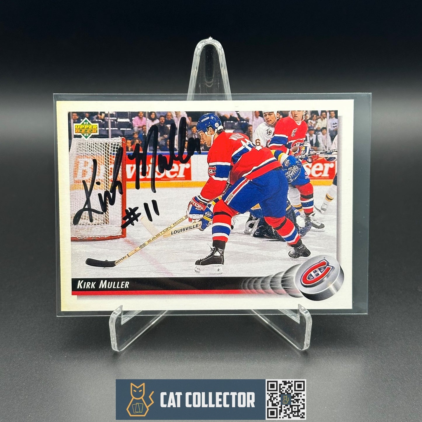 1992-93 Upper Deck Hockey KIRK MILLER #180 Auto Montreal Canadiens