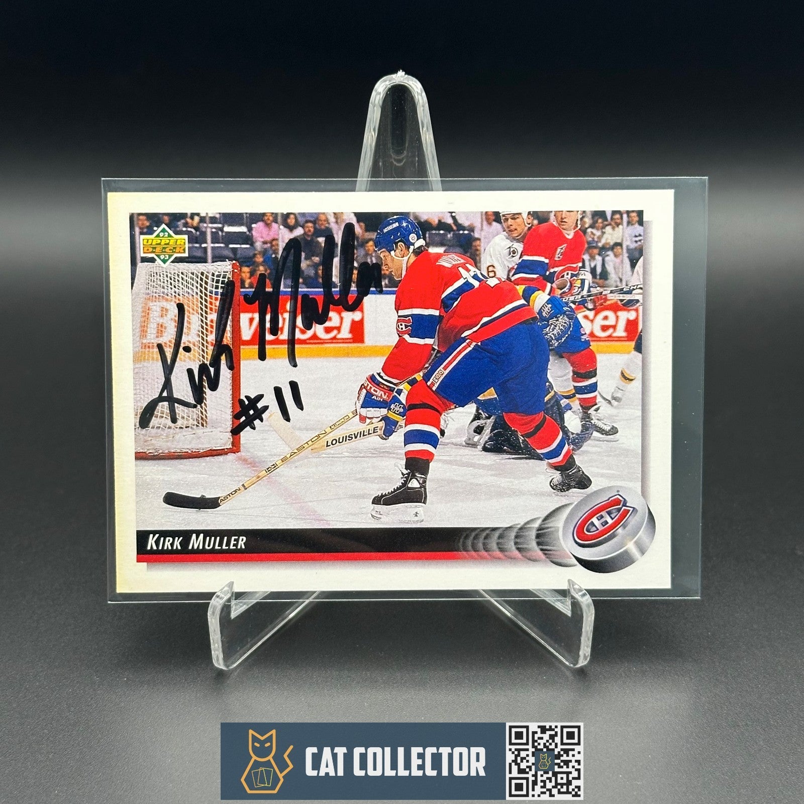 1992-93 Upper Deck Hockey KIRK MILLER #180 Auto Montreal Canadiens