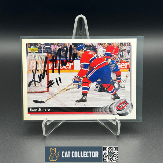 1992-93 Upper Deck Hockey KIRK MILLER #180 Auto Montreal Canadiens