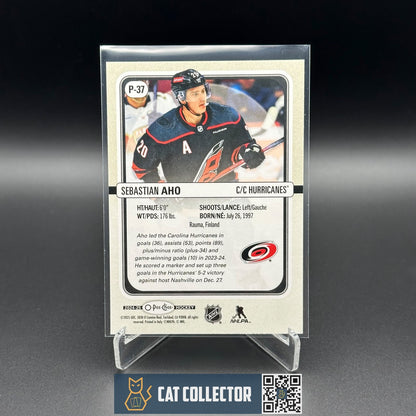2024-25 O-Pee-Chee Hockey SEBASTIAN AHO #P-37 Premier - Carolina Hurricanes