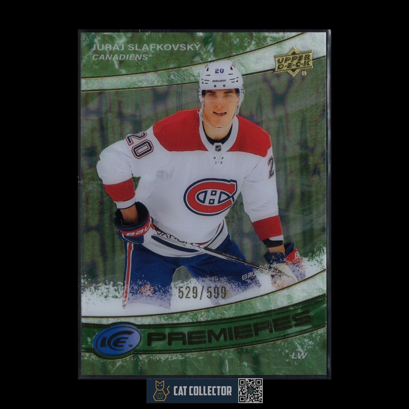 2022-23 UD Ice JURAJ SLAFKOVSKY #248 Premieres Green Parallel Rookie RC /599