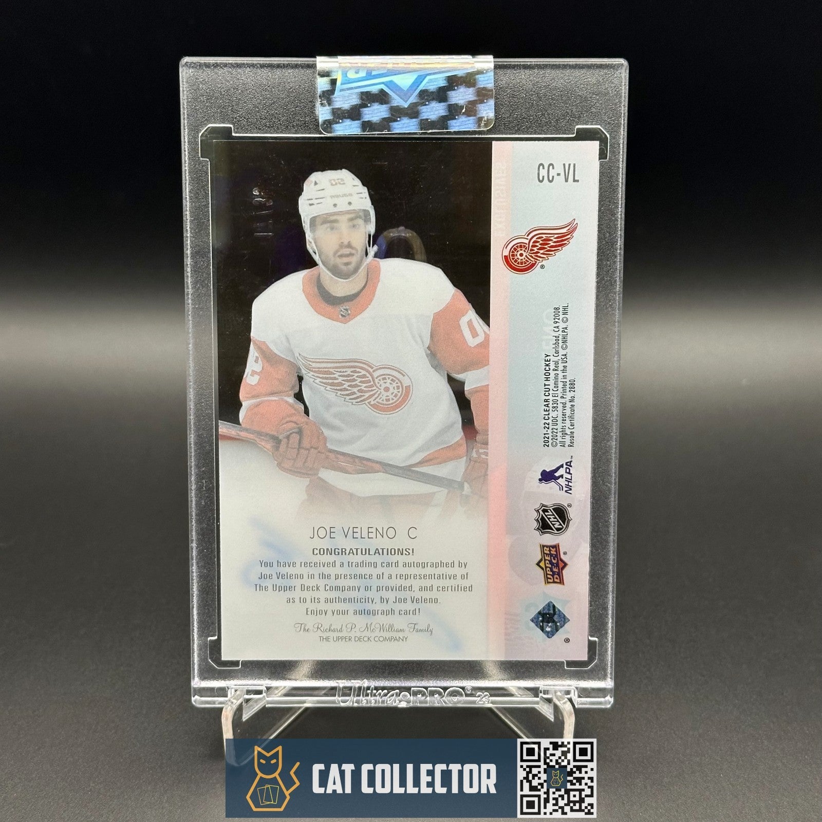 2021-22 UD Clear Cut JOE VELENO #CC-VL Exclusives Rookie RC /35 Autograph