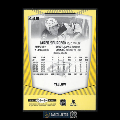 2024-25 O-Pee-Chee JARED SPURGEON #448 Yellow border - Minnesota Wild