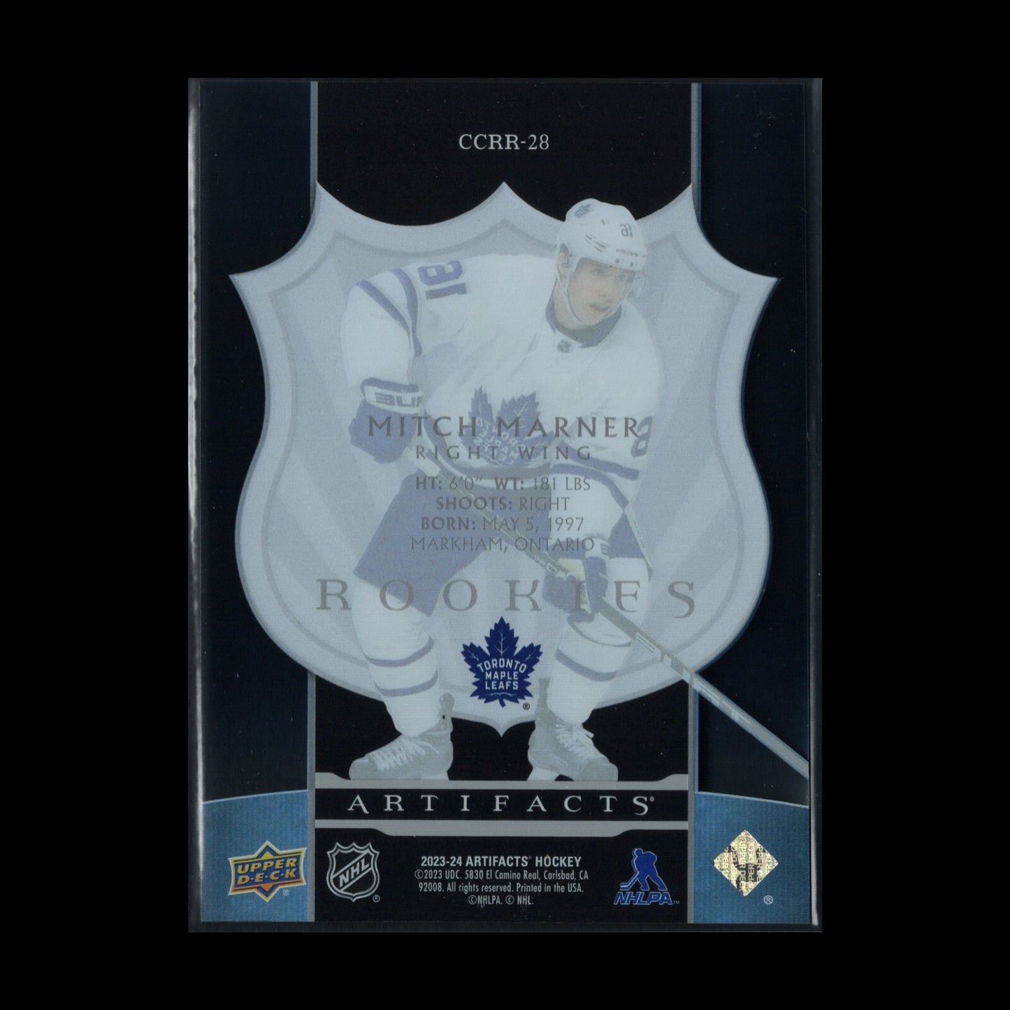 2023-24 UD Artifacts MITCH MARNER #CCRR-28 2005-06 Clear Cut Retro Rookies