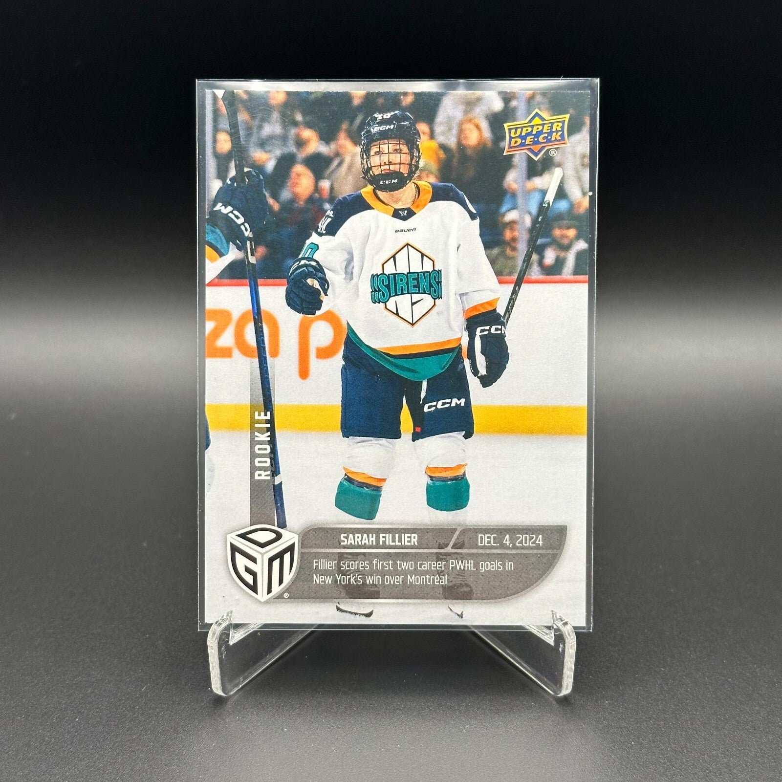 2024-25 UD PWHL Game Dated Moments SARAH FILLIER #5 Rookie RC - ONLINE EXCUSIVE!