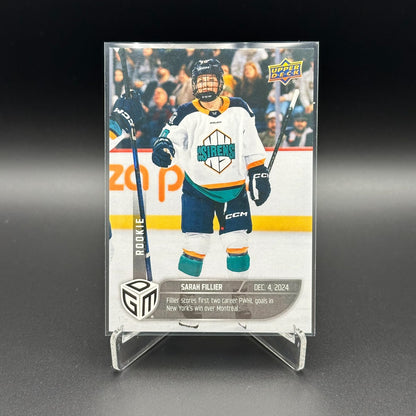 2024-25 UD PWHL Game Dated Moments SARAH FILLIER #5 Rookie RC - ONLINE EXCUSIVE!