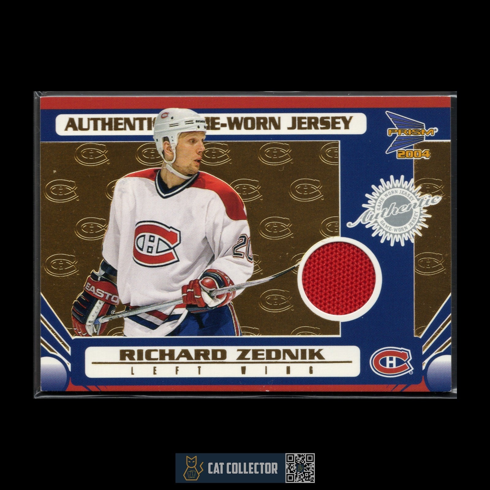 2003-04 Pacific Prism RICHARD ZEDNIK #125 Authentic Game-Worn Jersey /1185