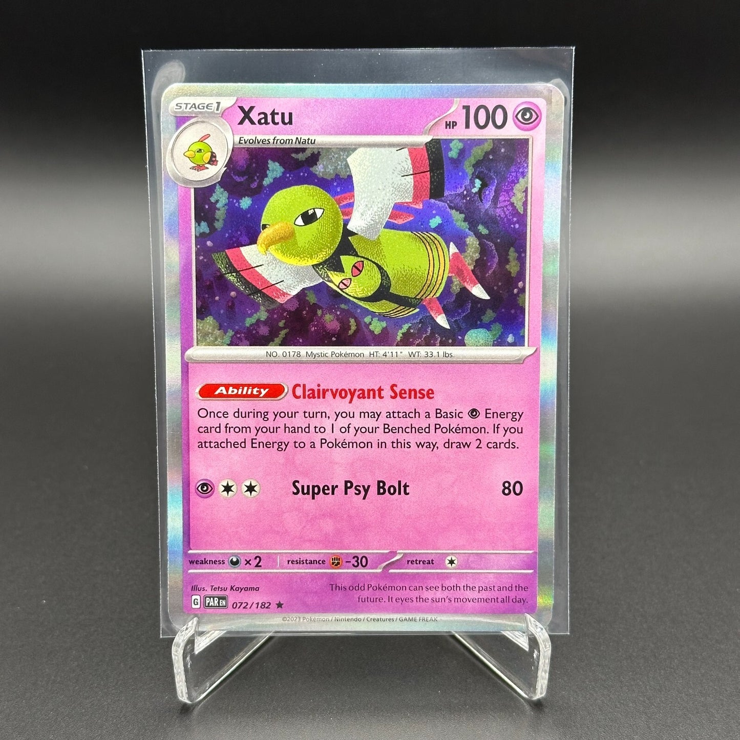 2024 Pokemon TCG Paradox Rift XATU #72/182 Holo