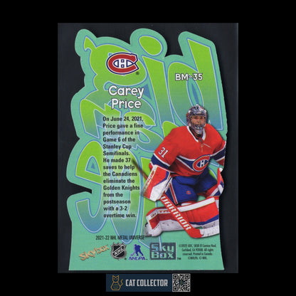 2021 SkyBox Metal Universe CAREY PRICE #BM-35 Big Man on Ice Die-Cut