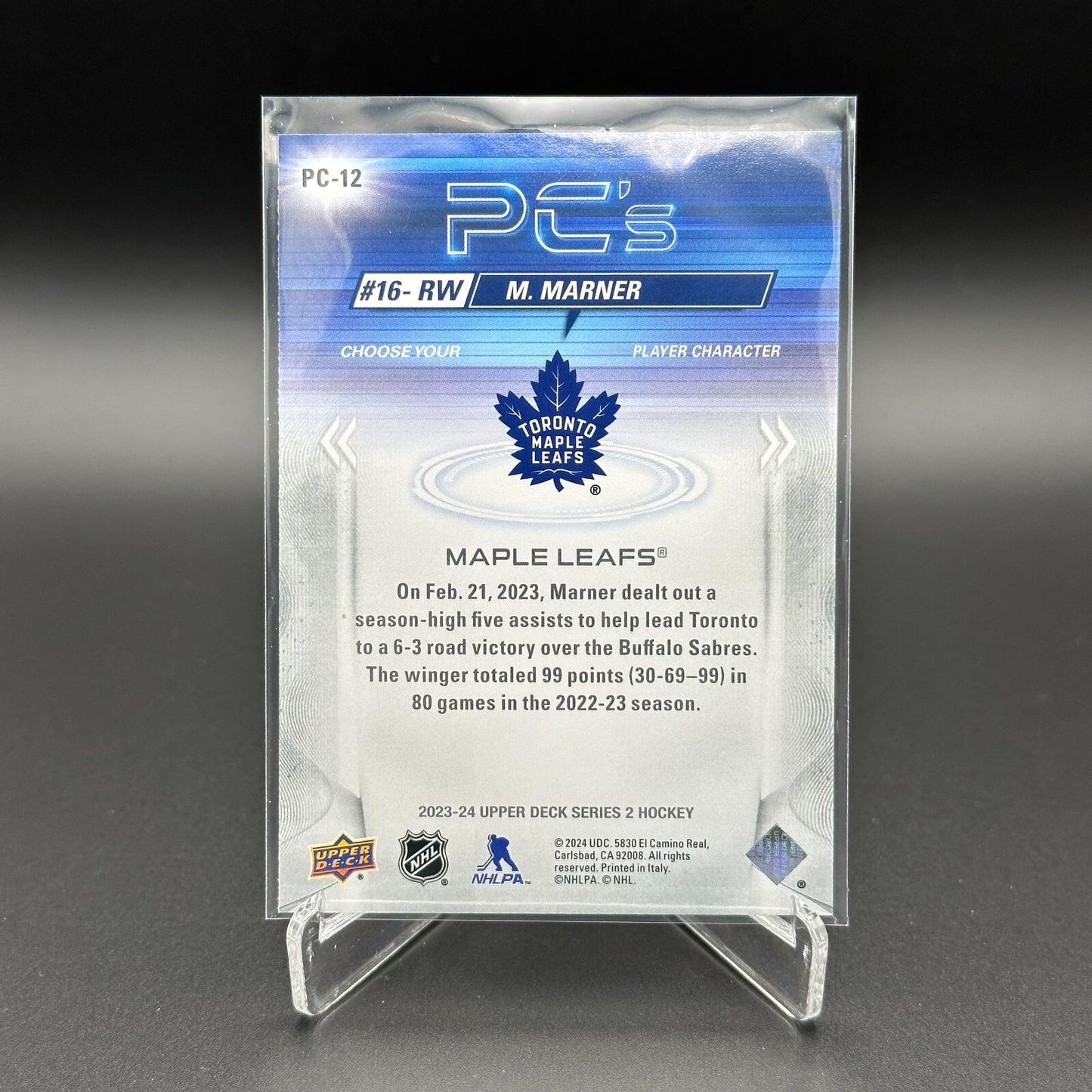 2023-24 UD Series 2 MITCH MARNER #PC-12 PC's - Toronto Maple Leafs
