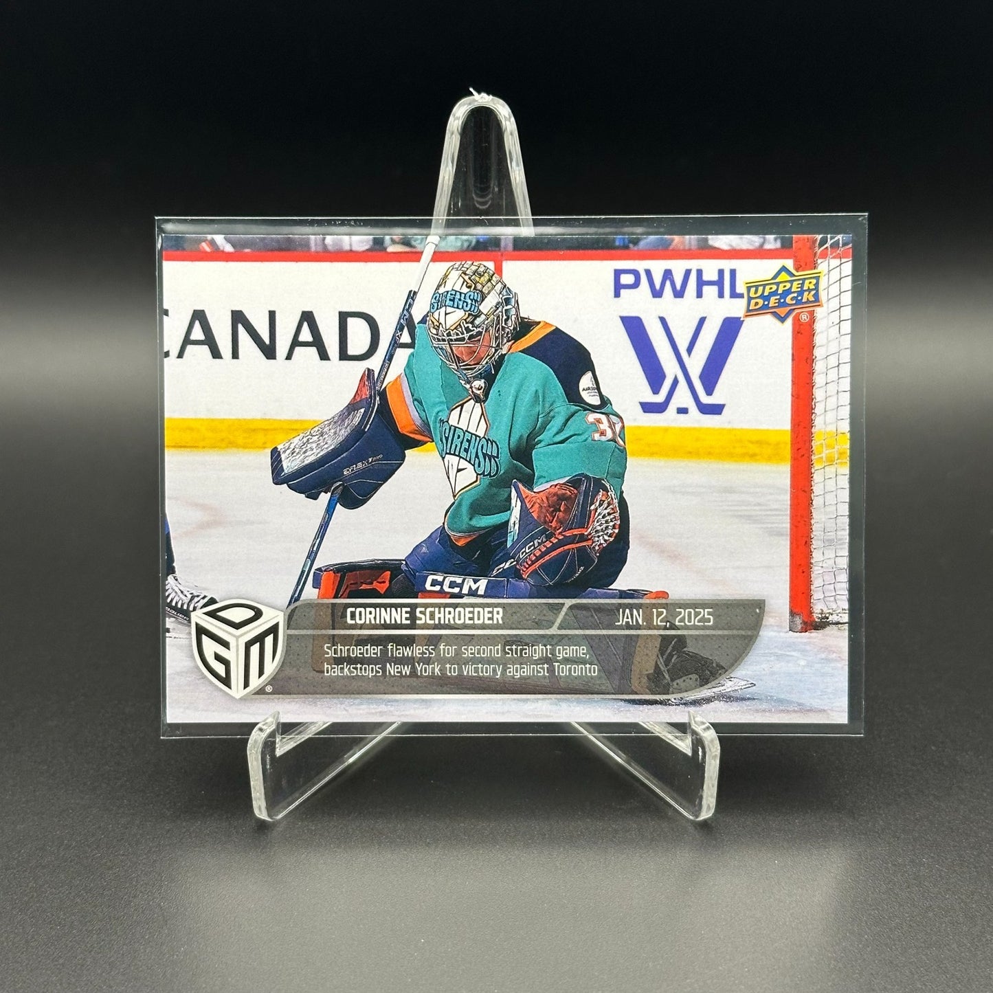 2024-25 UD PWHL Game Dated Moments CORINNE SCHROEDER #10 ONLINE EXCUSIVE!