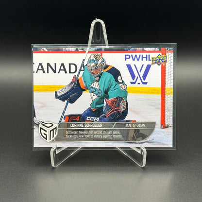2024-25 UD PWHL Game Dated Moments CORINNE SCHROEDER #10 ONLINE EXCUSIVE!