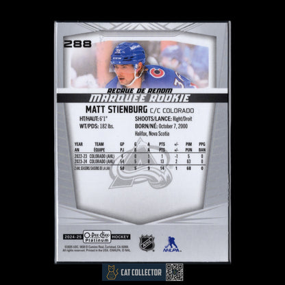 2024-25 O-Pee-Chee Platinum MATT STIENBURG #288 Marquee Rookie RC